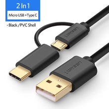 Load image into Gallery viewer, Ugreen Micro USB Cable 2 in 1 USB Type C Cable